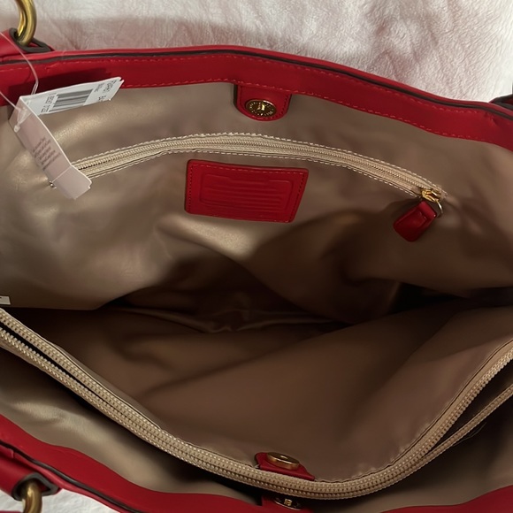 NEW RED Coach Campbell Belle Leather Carryall - NWT - Picture 4 of 12